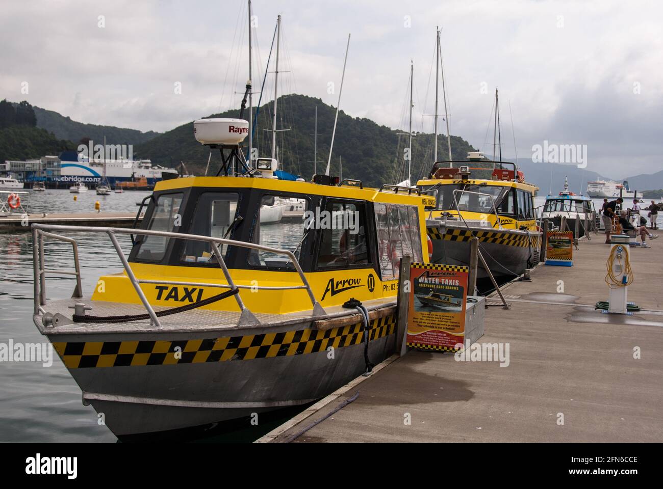 Public transport at Queen Charlotte Sound taxi boats at Picton harbour