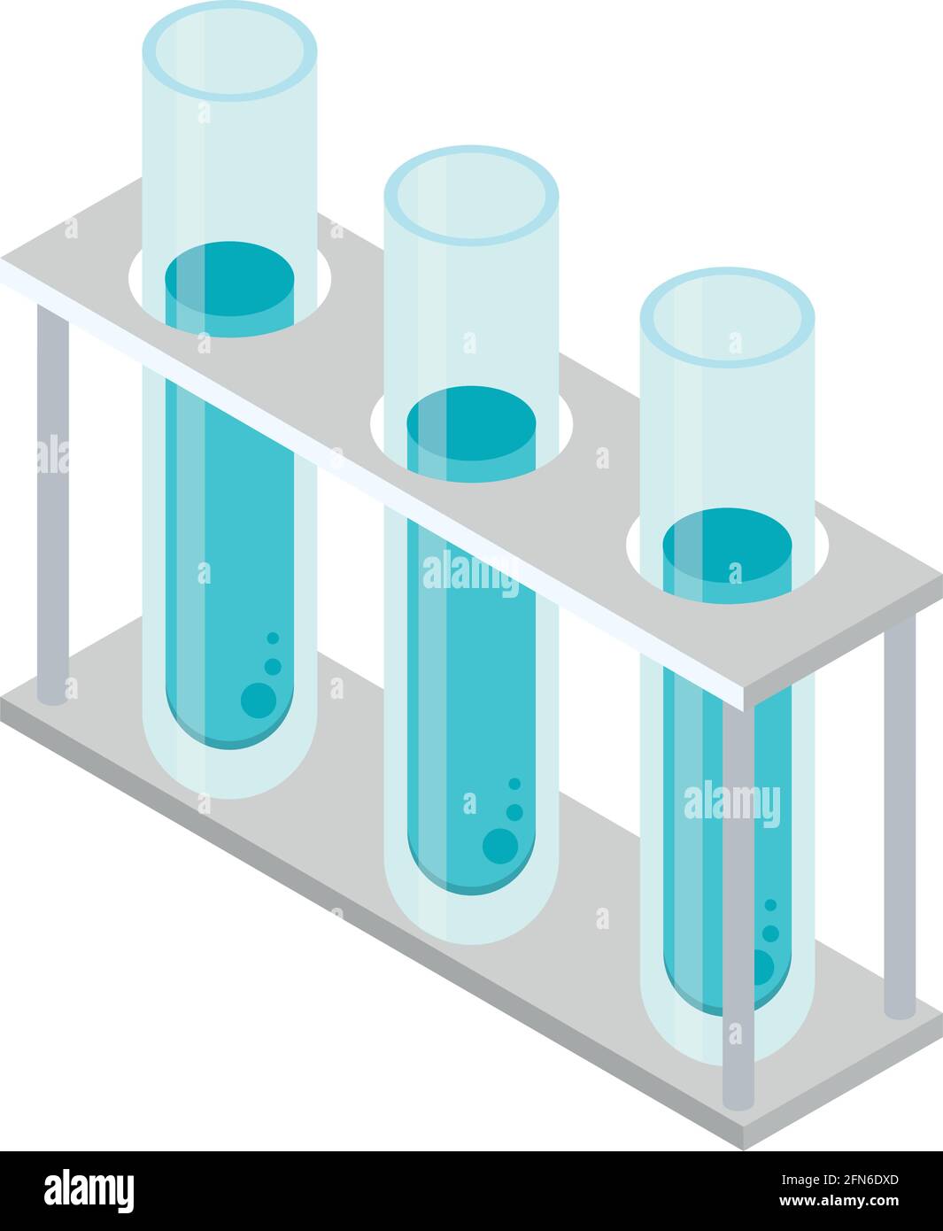 chemical flasks isometric Stock Vector