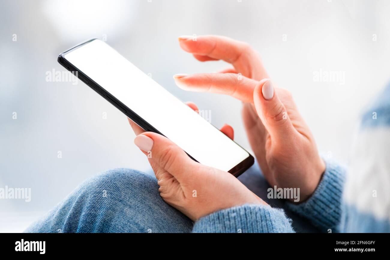 Person Using Screen Using social media and screen hi-res stock photography and images - Alamy