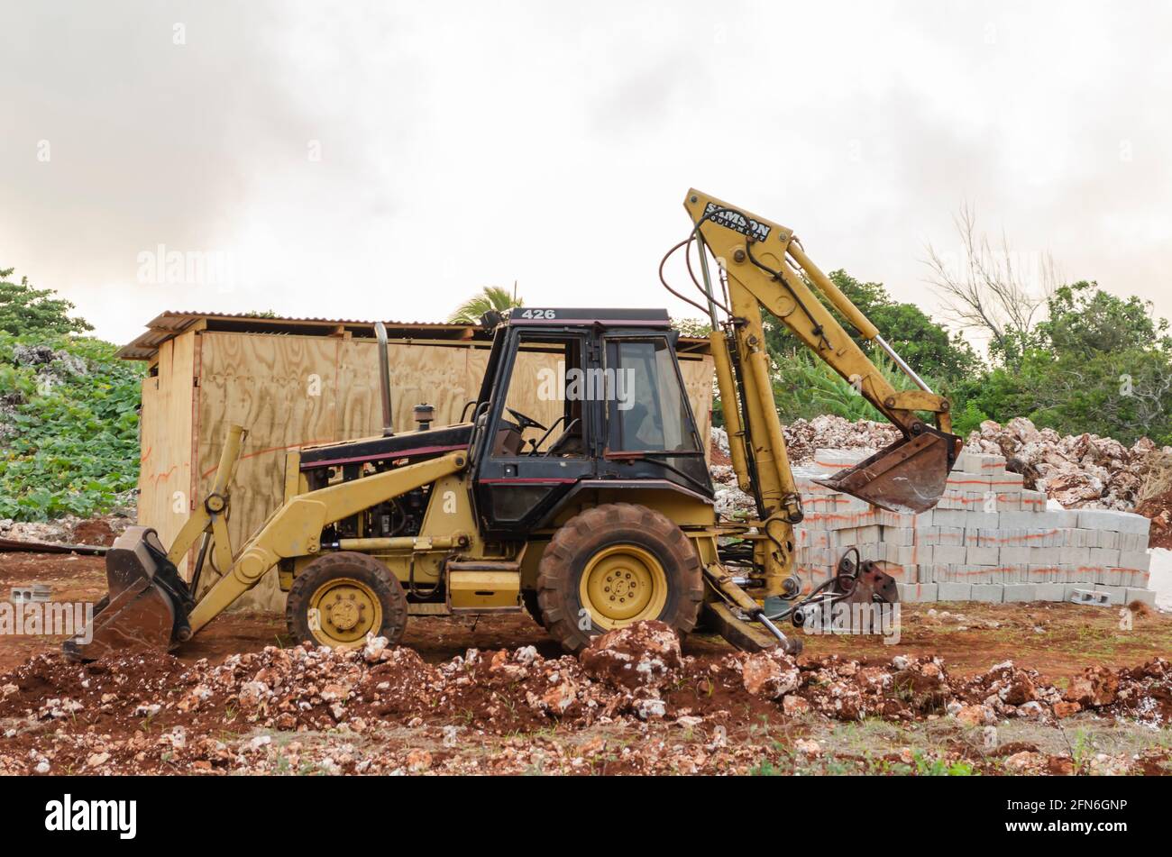 Loader Bucket Digging Stock Photo Alamy