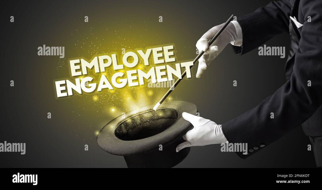 Magician is showing magic trick Stock Photo Alamy