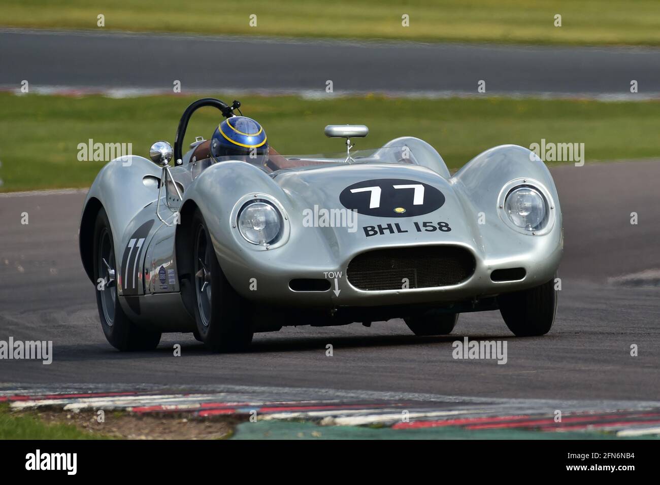 Tarek Mahmoud, Nigel Greensall, Lister Knobbly, RAC Woodcote Trophy, Stirling Moss Trophy, for Pre - 61 Sports Cars, Donington Historic Festival, Doni Stock Photo