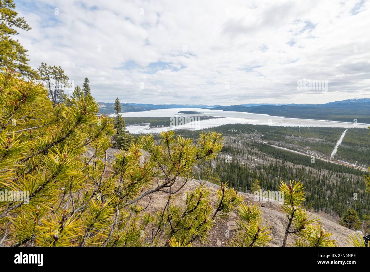 McClintock Ridge in northern Canada, Yukon Territory during spring time