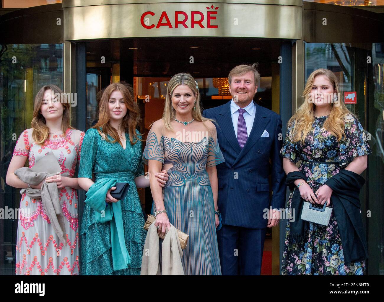 Princess Ariane and Princess Alexia and Queen Maxima and King Willem ...