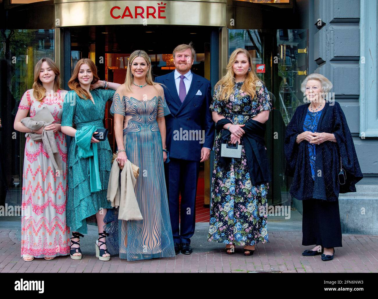 Princess Ariane and Princess Alexia and Queen Maxima and King Willem ...