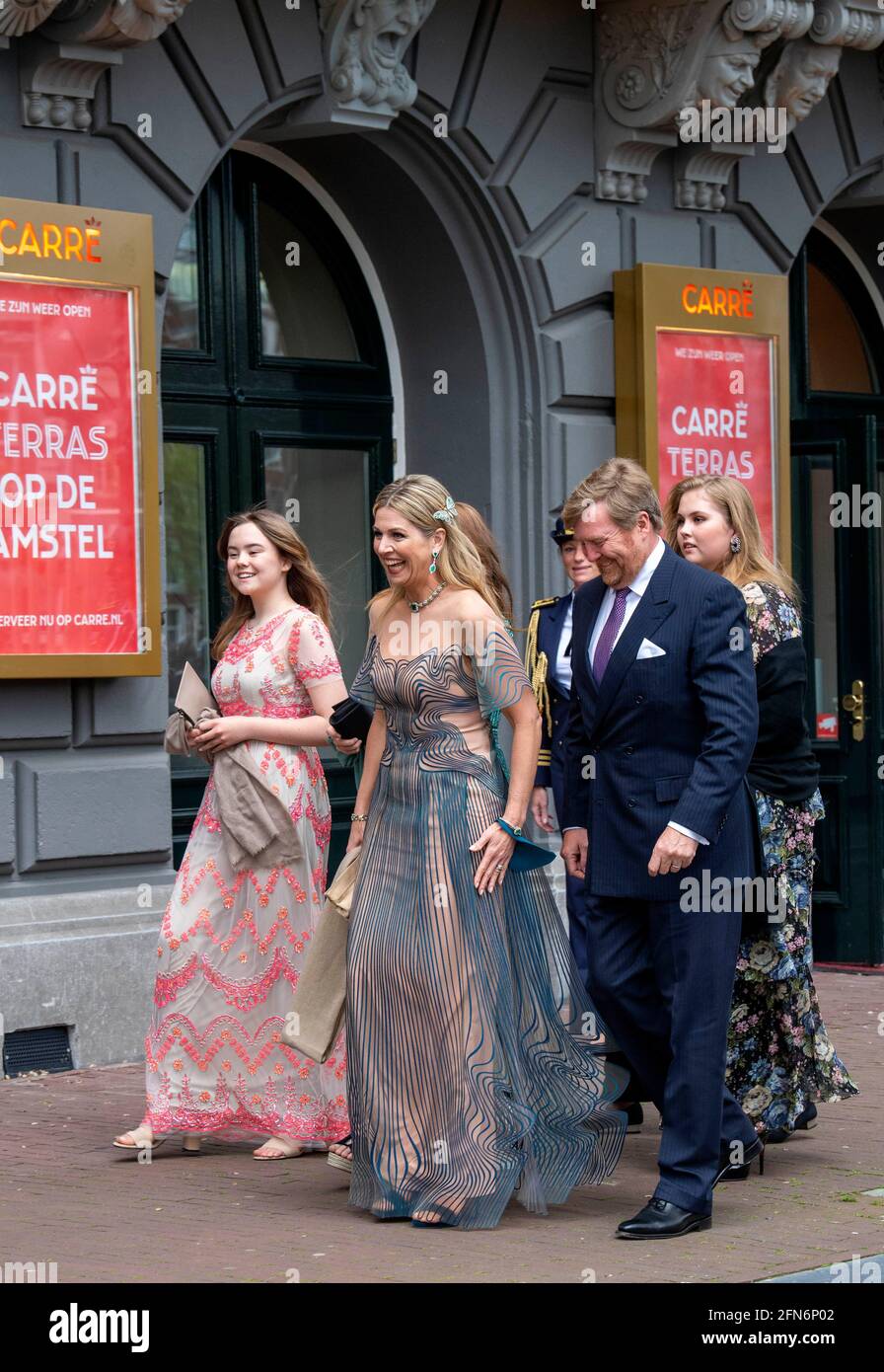 Princess Ariane and Princess Alexia and Queen Maxima and King Willem ...