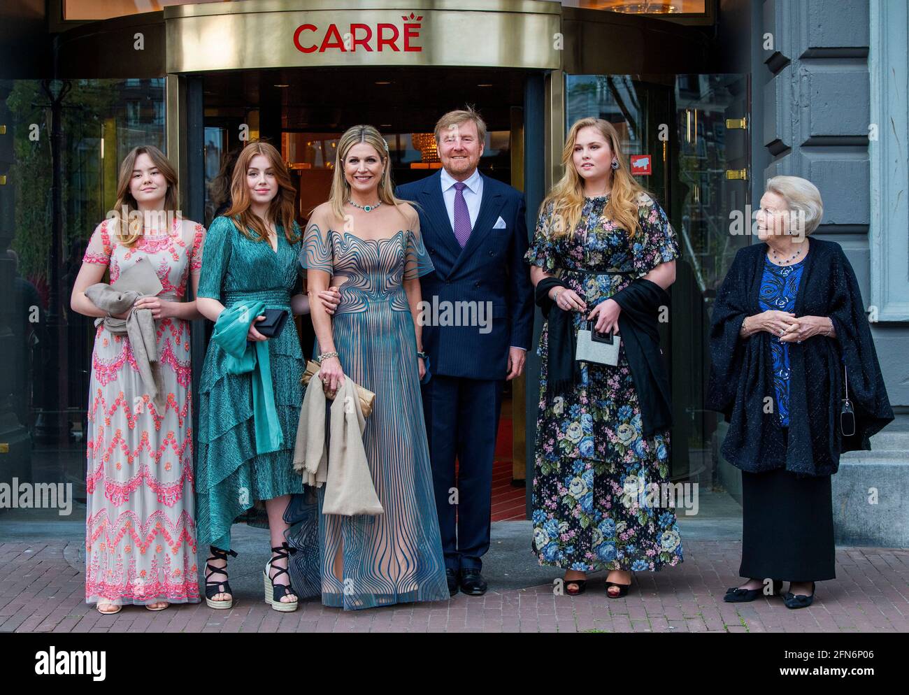 Princess Ariane and Princess Alexia and Queen Maxima and King Willem ...