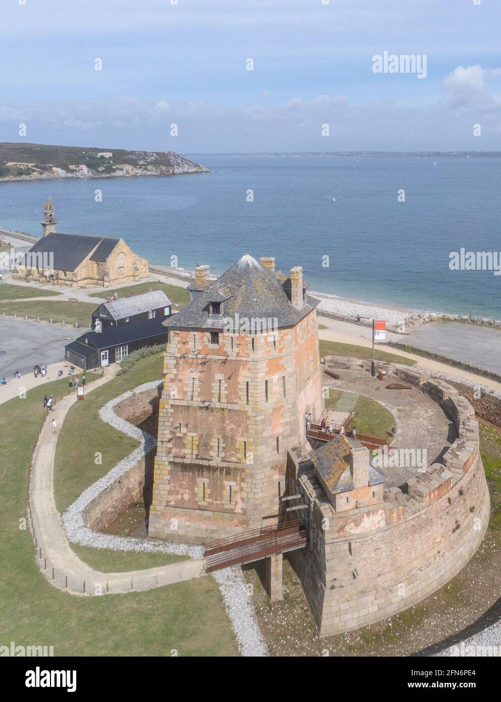 France, Finistere, Camaret-sur-Mer, Regional Natural Armoric Park, The Vauban tower, listed as World Heritage by UNESCO Stock Photo