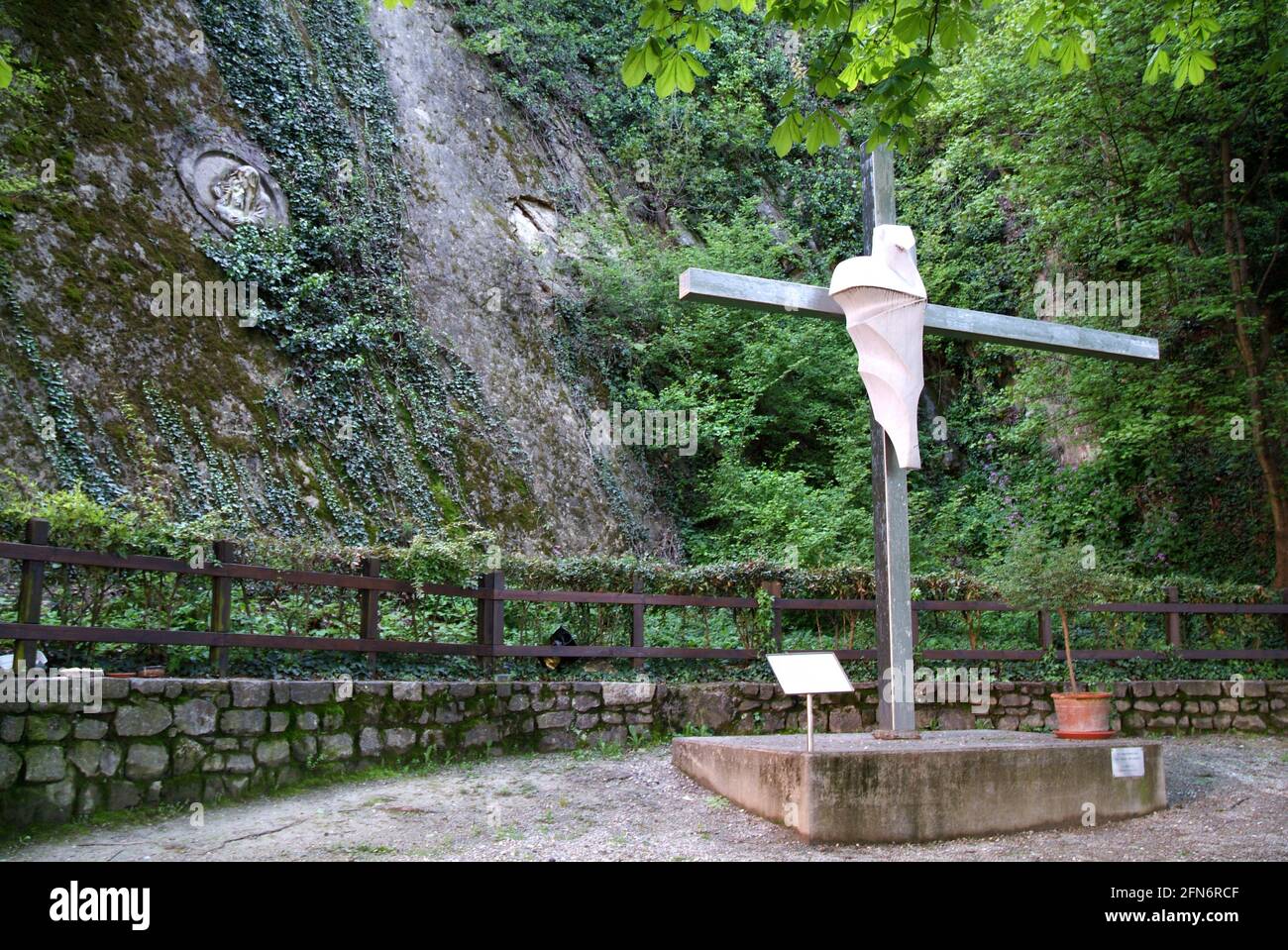 Serralunga di Crea, Piedmont/Italy-04/22/2009-Serralunga di Crea Sacred Mounts is included in the UNESCO's World Heritage List. Stock Photo