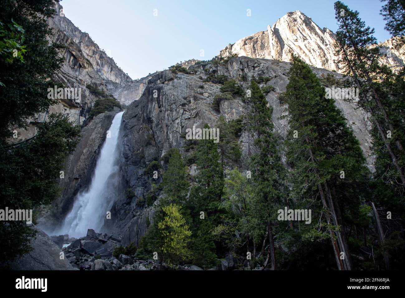 Lower Yosemite Falls in Yosemite National Park, California Stock Photo Alamy Lower Yosemite Falls in Yosemite National Park, California Stock Photo Alamy