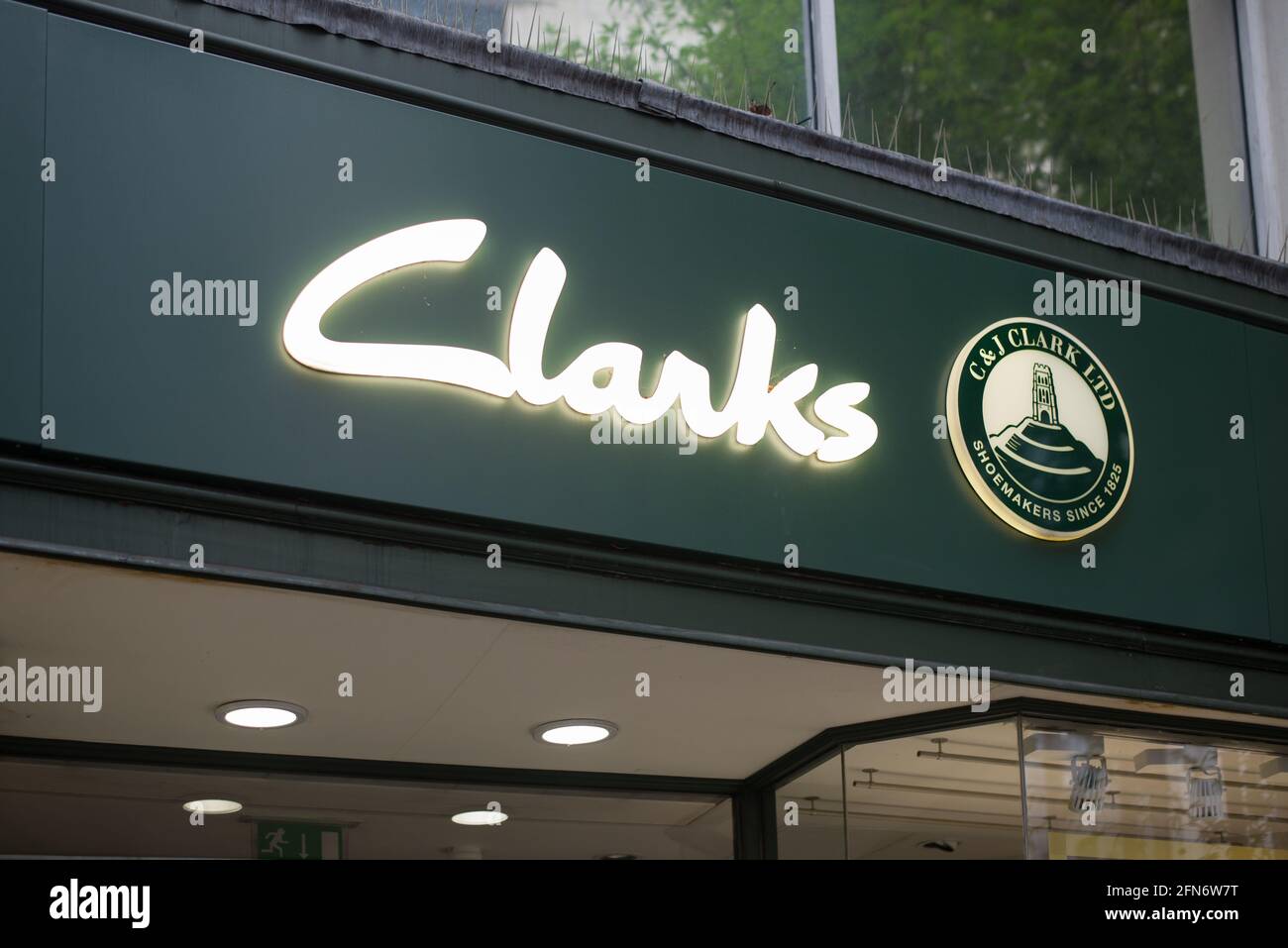 Clarks Logo Shop Store Sign Stock Photo - Alamy