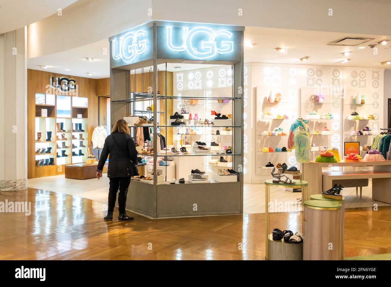 Ugg shoe section in Macy's flagship department store in New York City ...