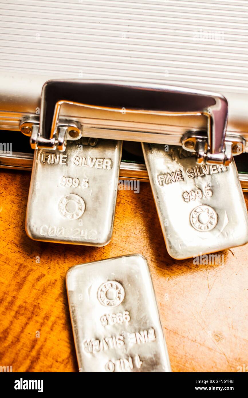 precious metals silver on Silver Bars High Resolution Stock Photography And Images Alamy