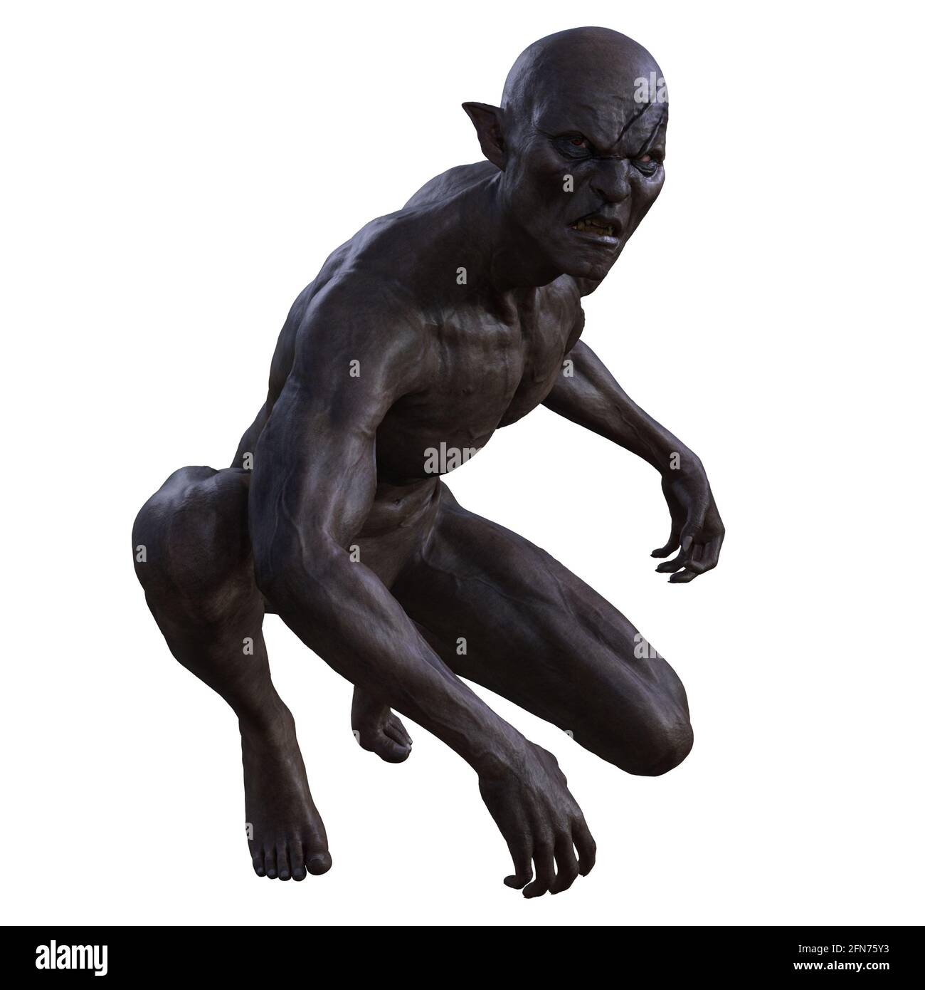 3D illustration zombie monster isolated on white background Stock Photo ...