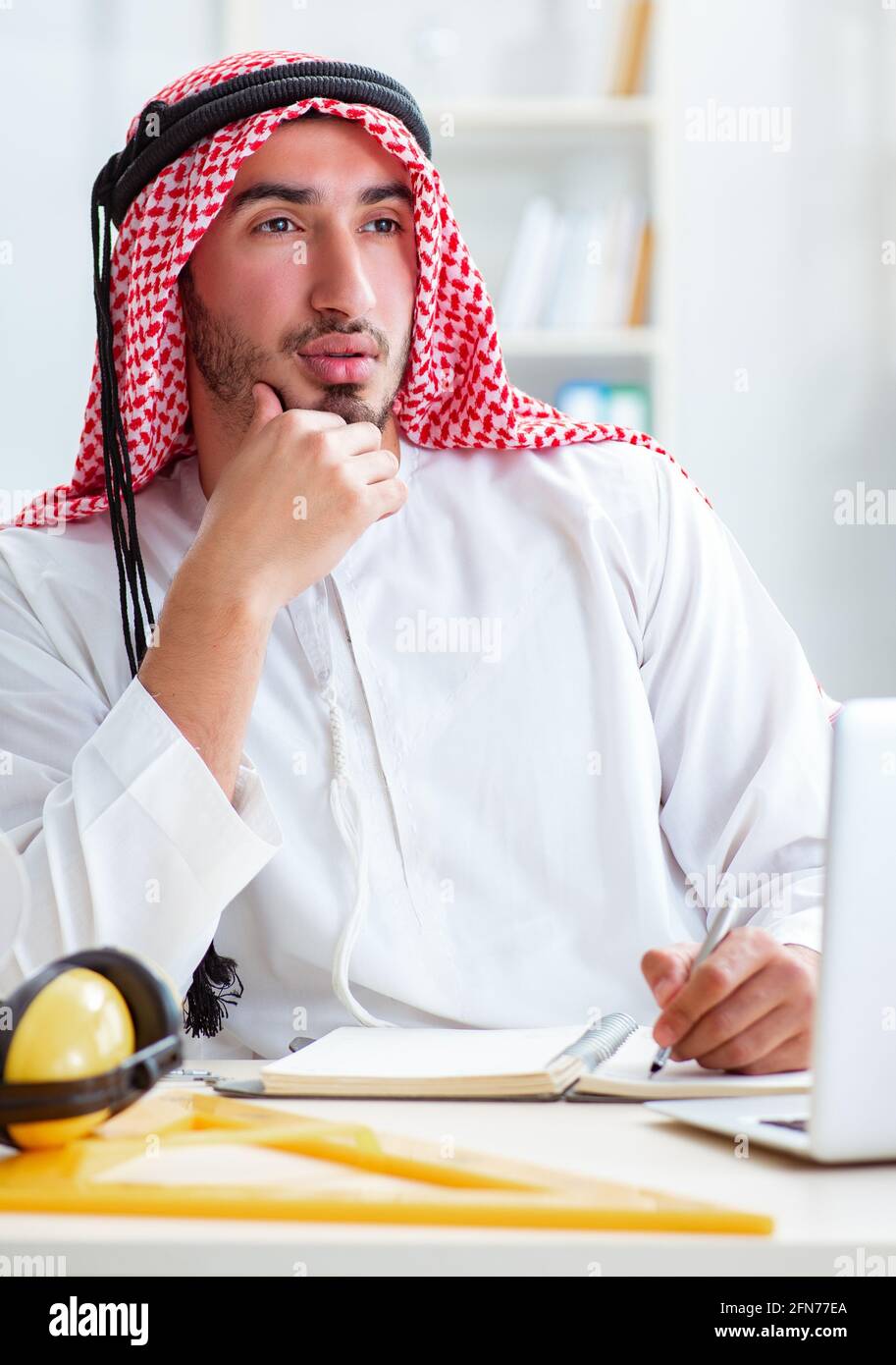 The arab engineer working on new project Stock Photo - Alamy
