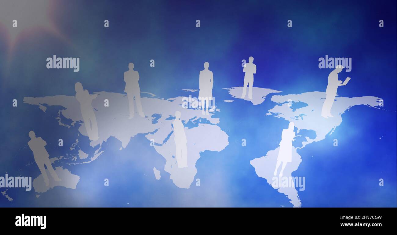 Business people world map hi-res stock photography and images - Alamy