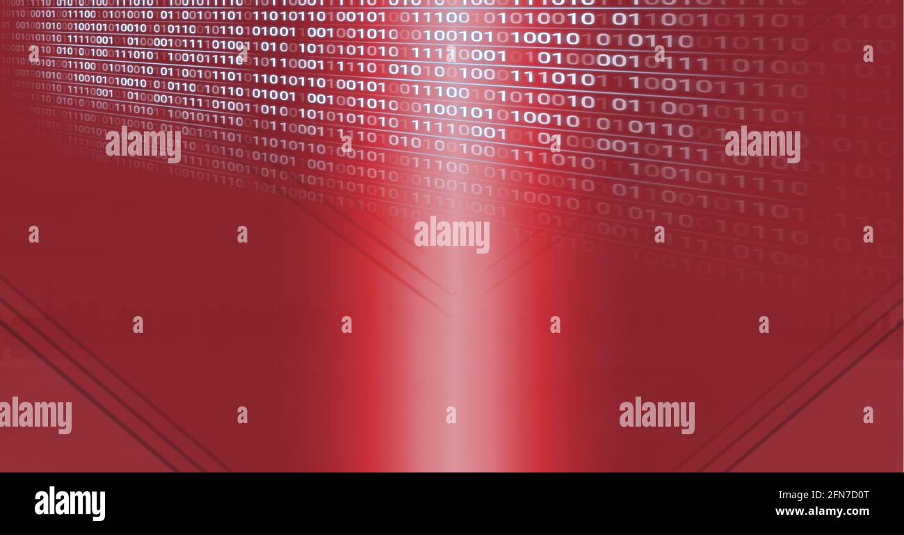 Red White Coding Background Animation binary coding over red hi-res stock photography and images ...