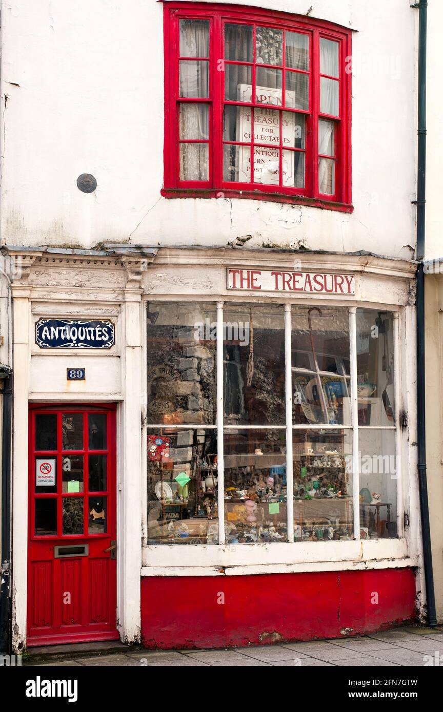 LEWES, EAST SUSSEX, UK - APRIL 29, 2012:  Colourful Bric-a-Brac Shop in the High Street Stock Photo