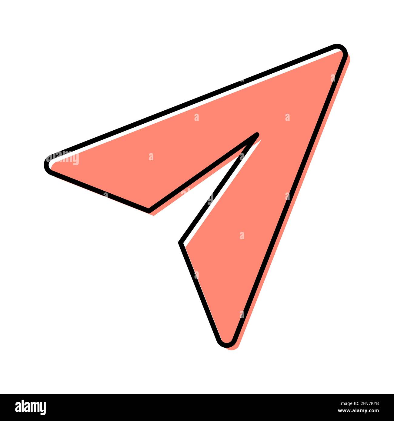 Send web icon isolated on white background. Message symbol for website, app etc . Stock Vector