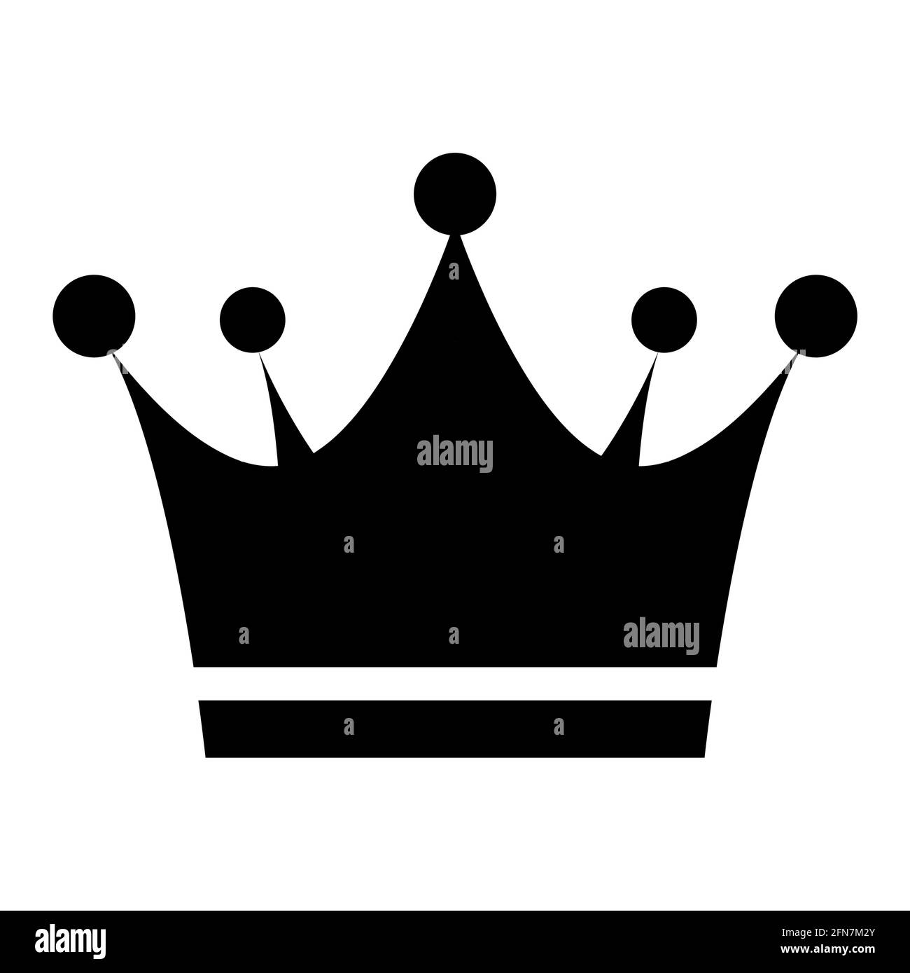 Crown flat vector icon isolated on white background. King sign ...