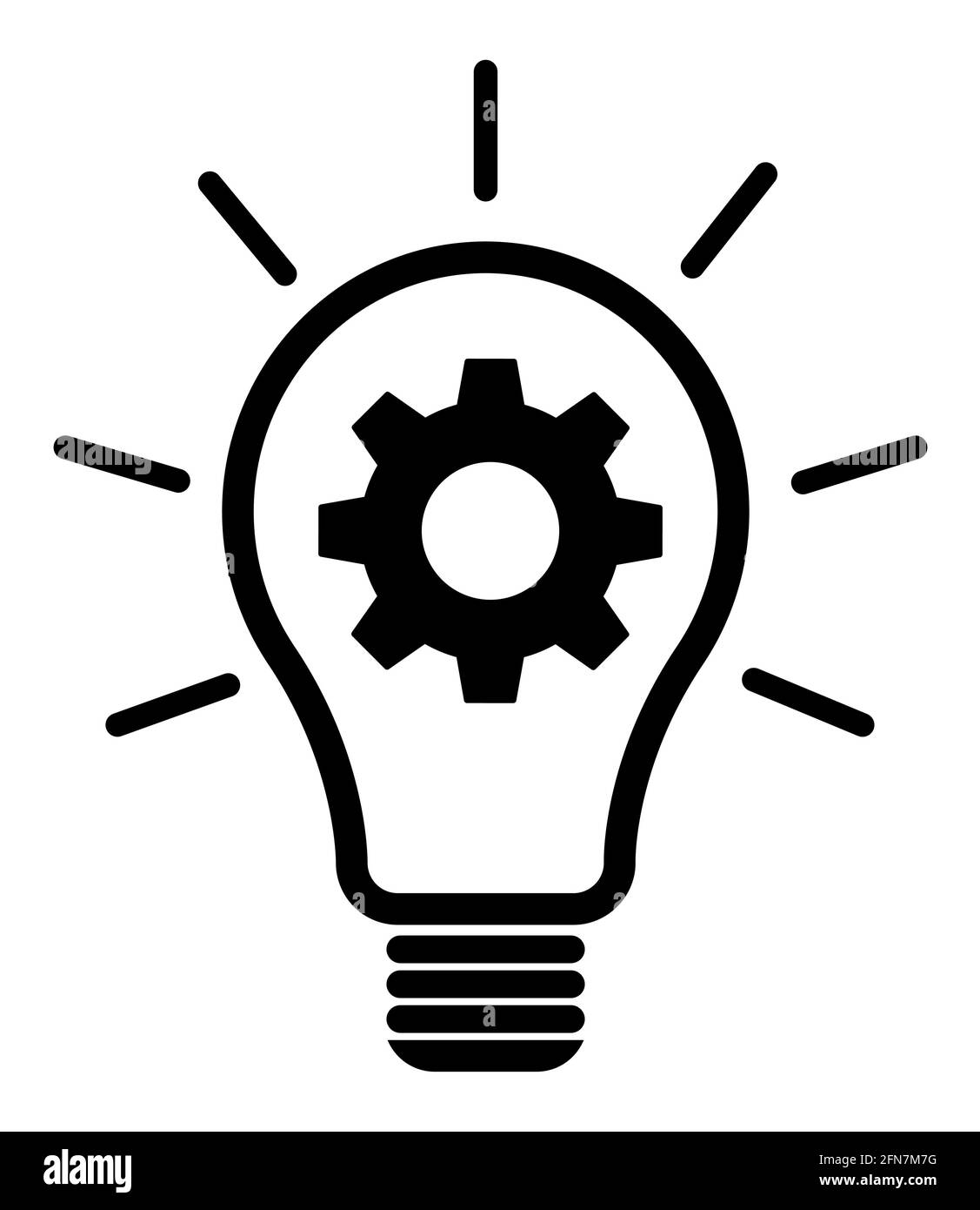 Lightbulb gears icon settings , for mobile applications web sites etc. Vector illustration . Stock Vector