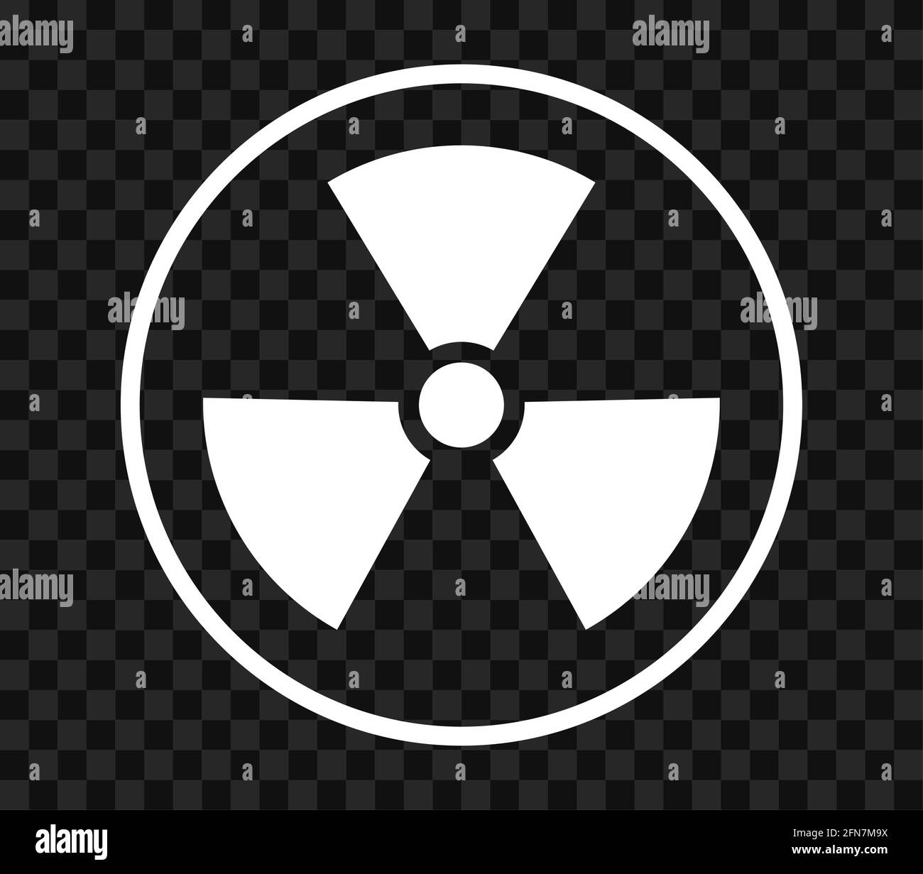 Radiation toxic symbol isolated on empty background. Flat warning sign . Stock Vector