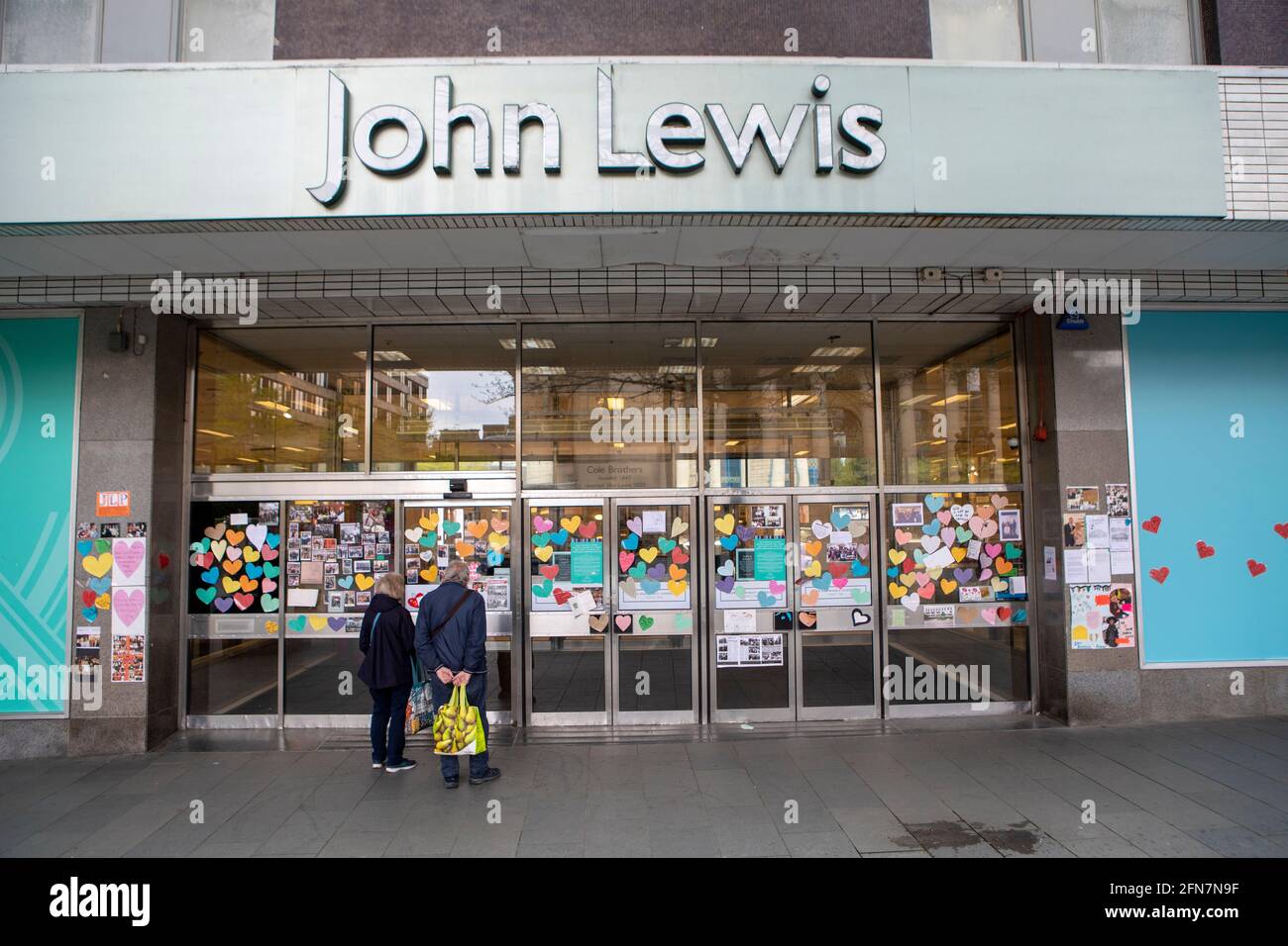 The John Lewis Department Store, Sheffield which has not reopened since