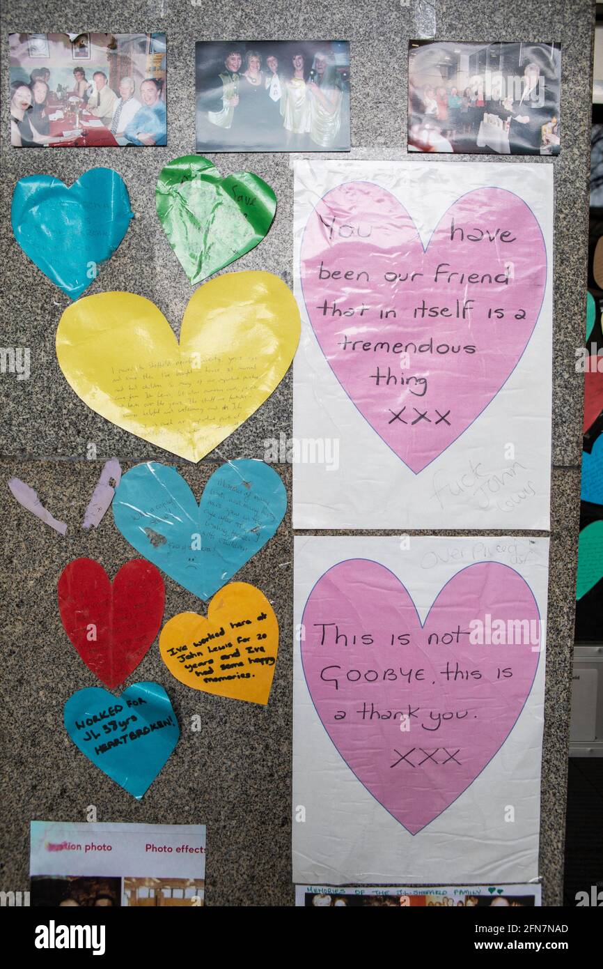 The John Lewis Department Store, Sheffield which has not reopened since