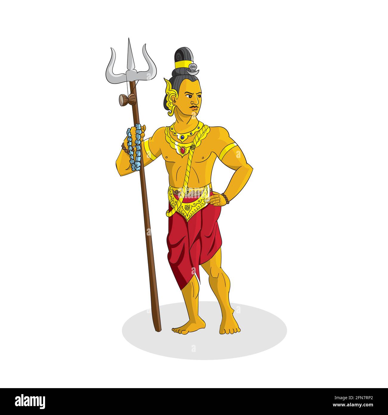 An illustration of legendary shiva vector character wearing traditional  clothes and weapon Stock Vector Image & Art - Alamy