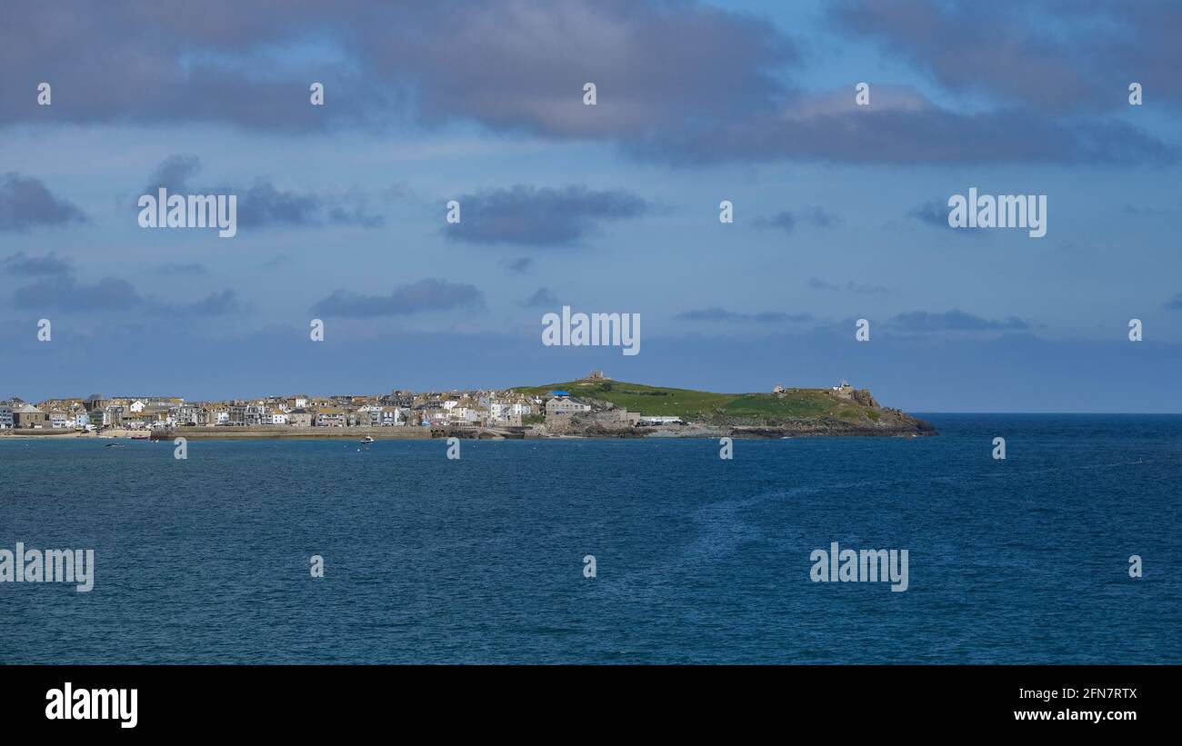 St Ives, Cornwall, UK. 14th May 2021. UK Weather. It was a quiet sunny morning for visitors to