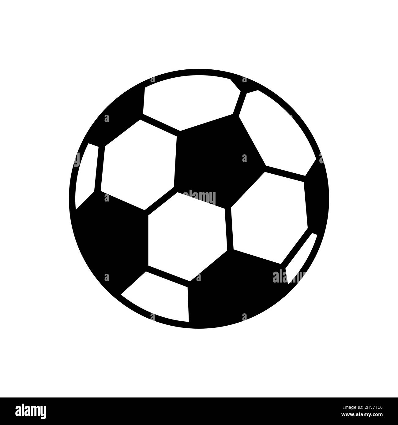 Soccer ball, simple style, icon. Vector illustration isolated on white