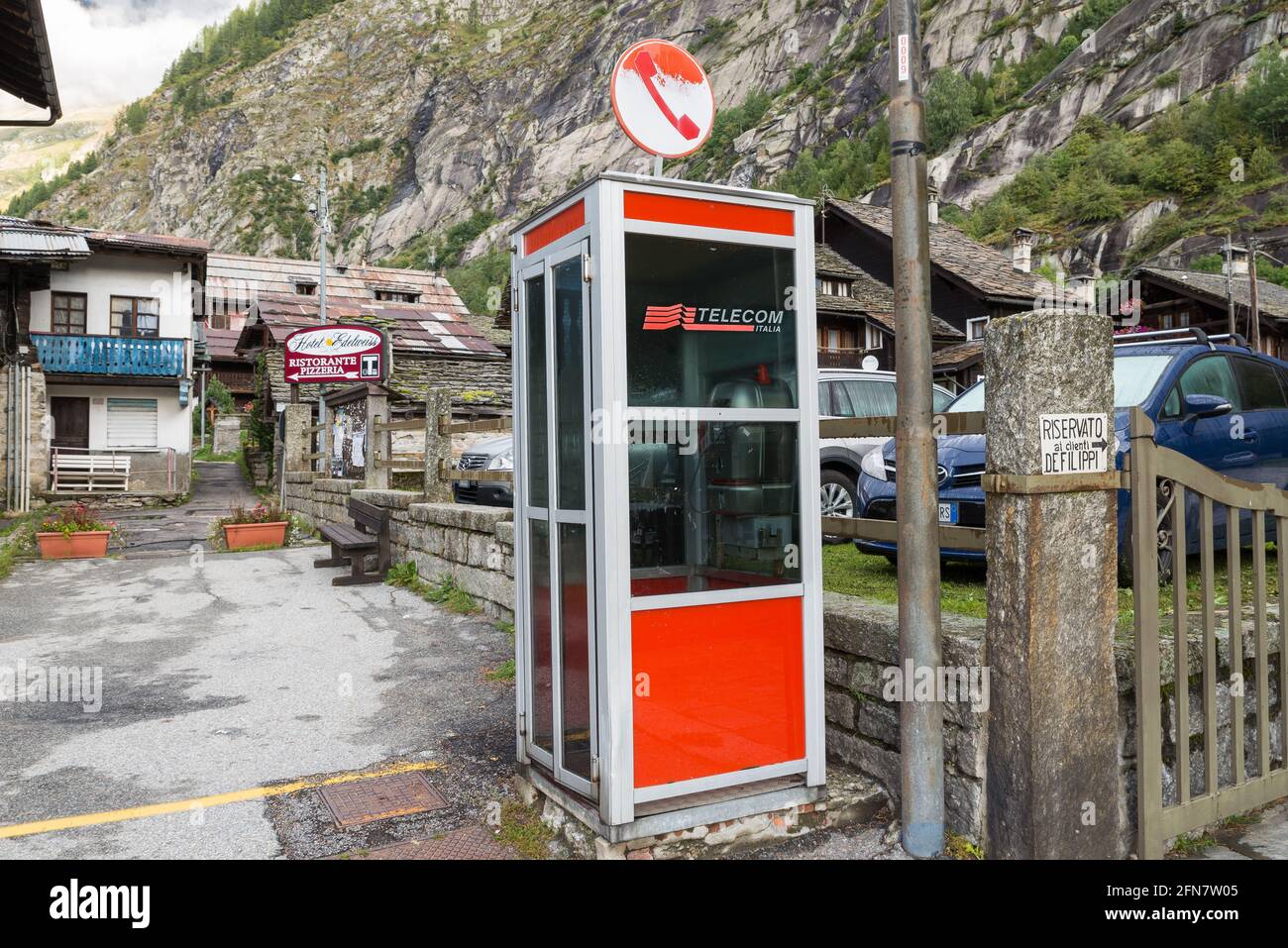 Telecom Italia company telephone booth. Important Italian  telecommunications company currently TIM group. Concept of technology and  obsolete object Stock Photo - Alamy