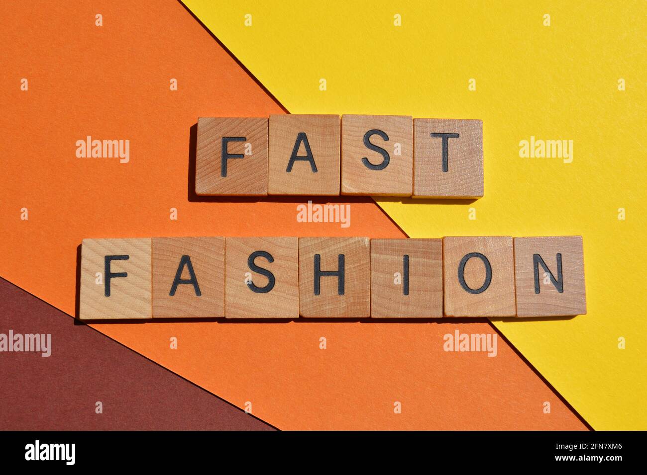Fast Fashion, term used to describe a highly profitable business model based on replicating design trends and mass producing them at low cost Stock Photo