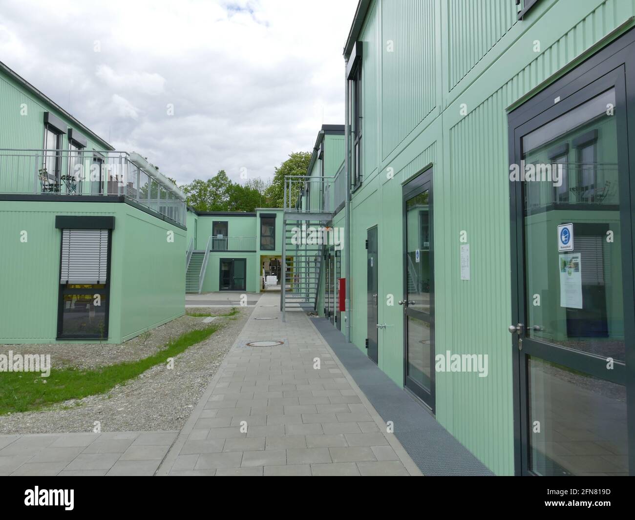 New Living Concept Flat Roofed Containerst Called Creative Quarter Living Space For Artists Musicians Etc Stock Photo Alamy