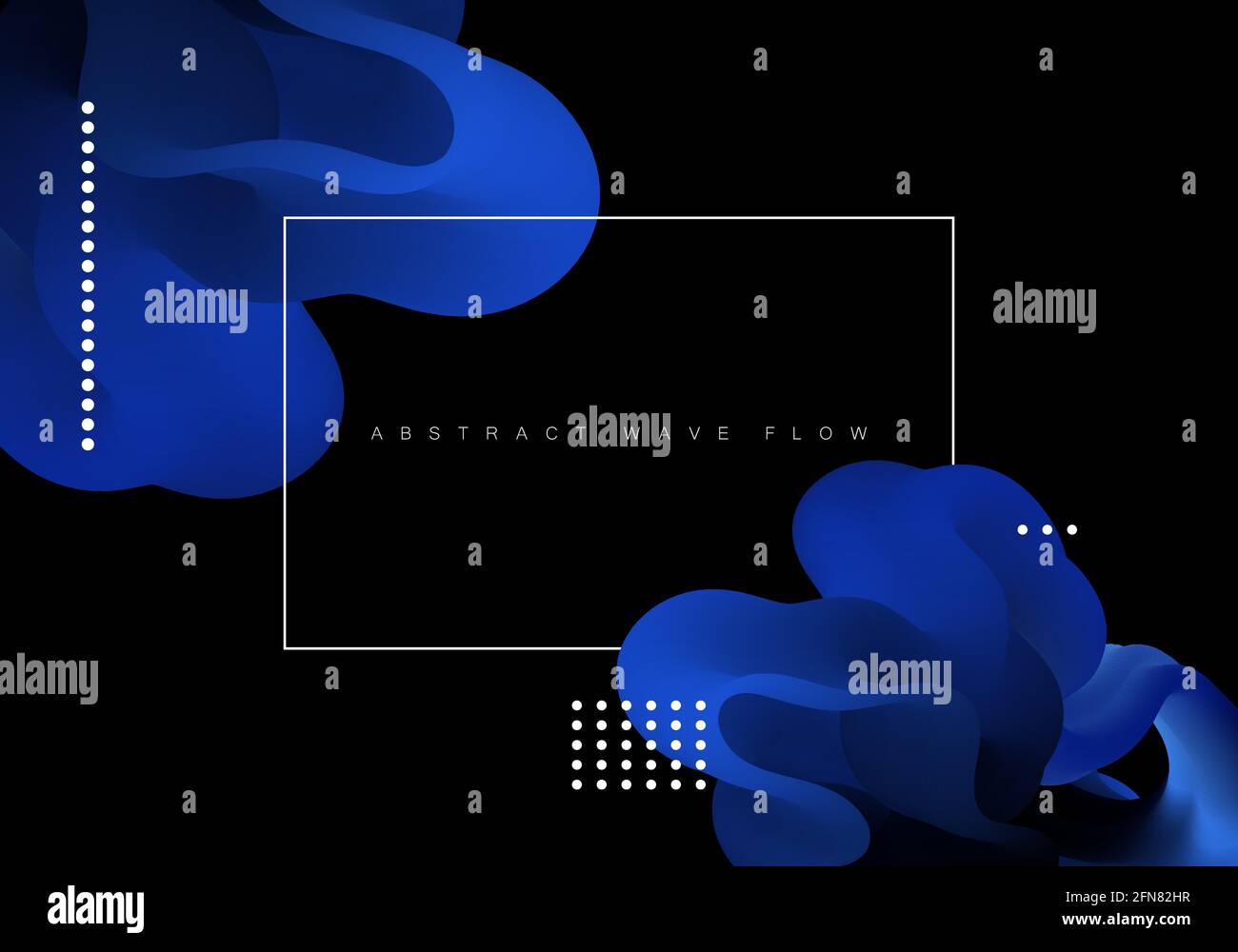 Abstract vector background Flowing blue liquid shapes Design template ...