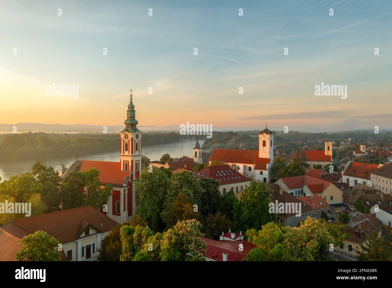 Blagovestenska church in Szentendre Hungary. Amazing view about the chatedral. This palce is a part of a beautiful old downtown near by Budapest Stock Photo