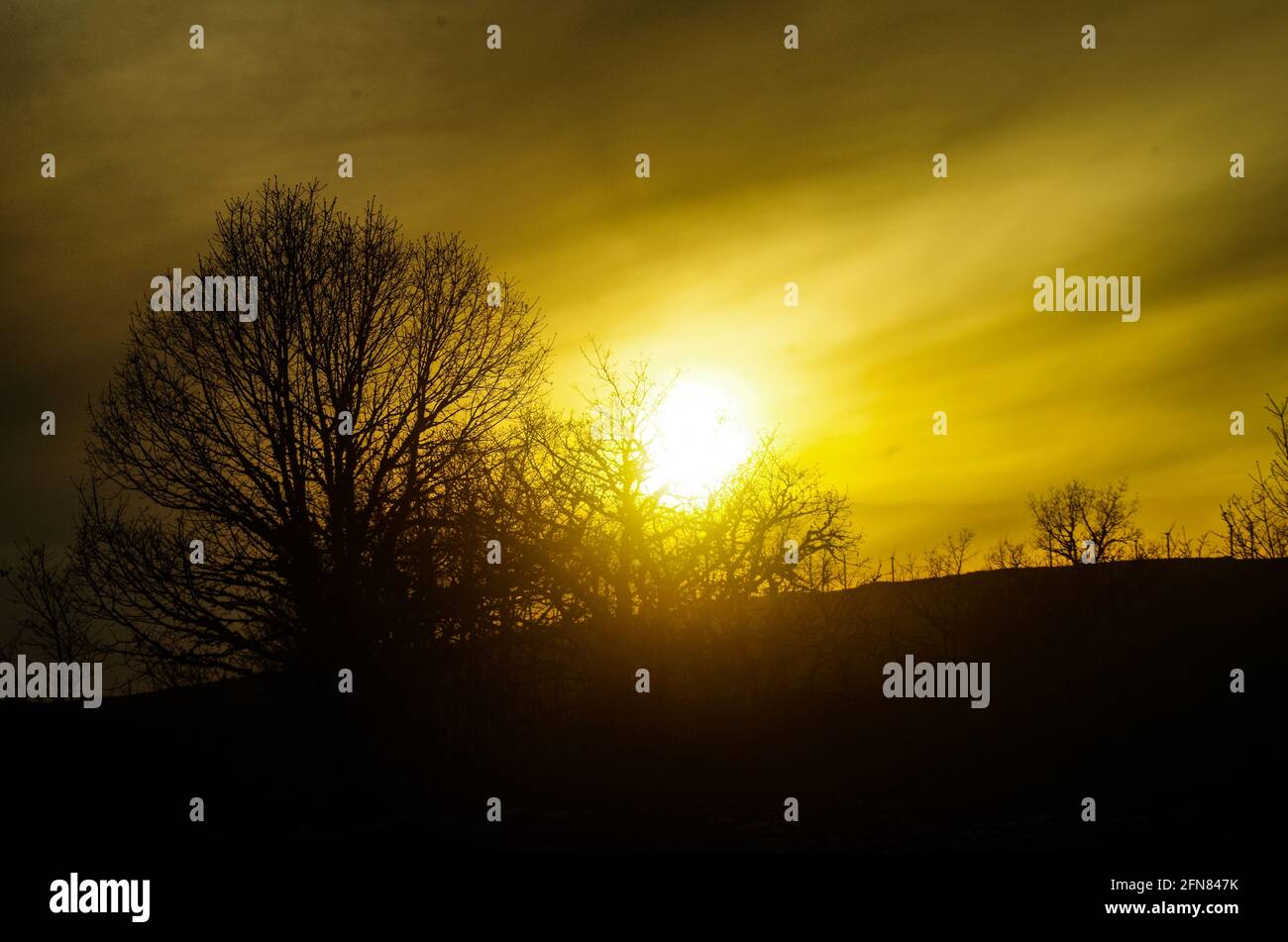 spring sunset's : 'cazando ' hermosos atardeceres en la primavera Stock Photo
