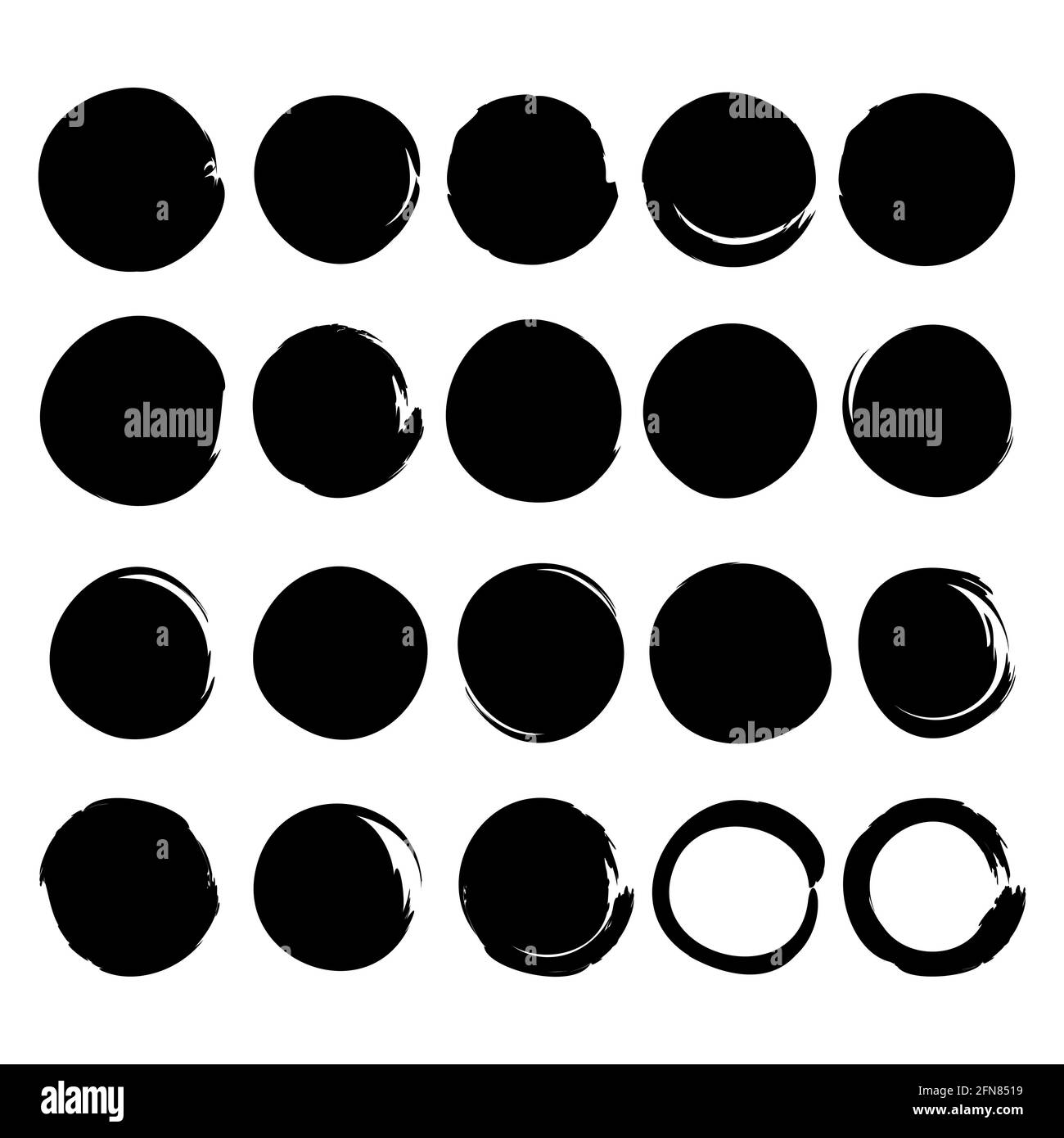 Abstract grunge circles for decorative design. White background ...