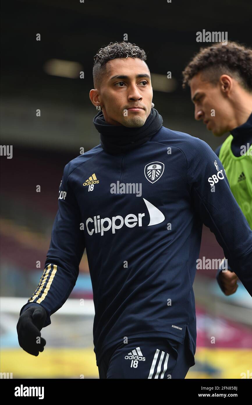 BURNLEY, UK. MAY 15TH Raphinha of Leeds United before the Premier League match between Burnley and Leeds United at Turf Moor, Burnley on Saturday 15th May 2021. (Credit: Pat Scaasi | MI News) Credit: MI News & Sport /Alamy Live News Stock Photo