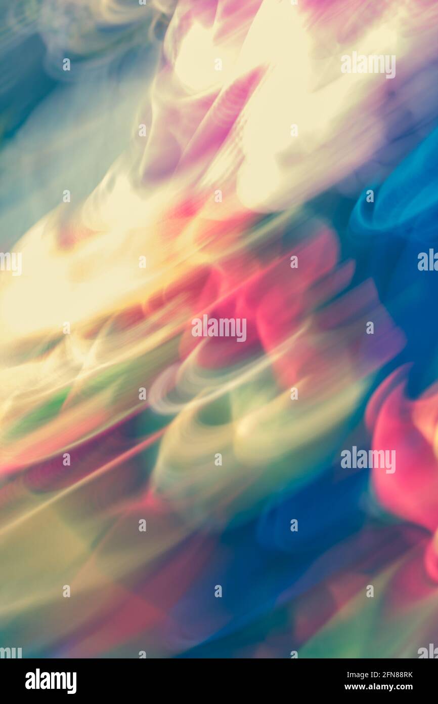 Colorful abstract light vivid color blurred background. Creative graphic design. Vintage picture style. Stock Photo
