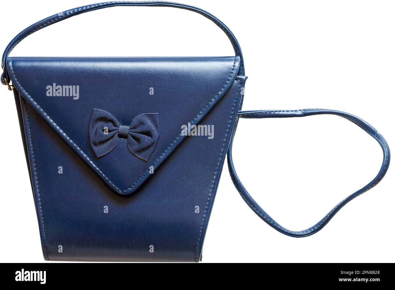 Blue handbag isolated on white background Stock Photo
