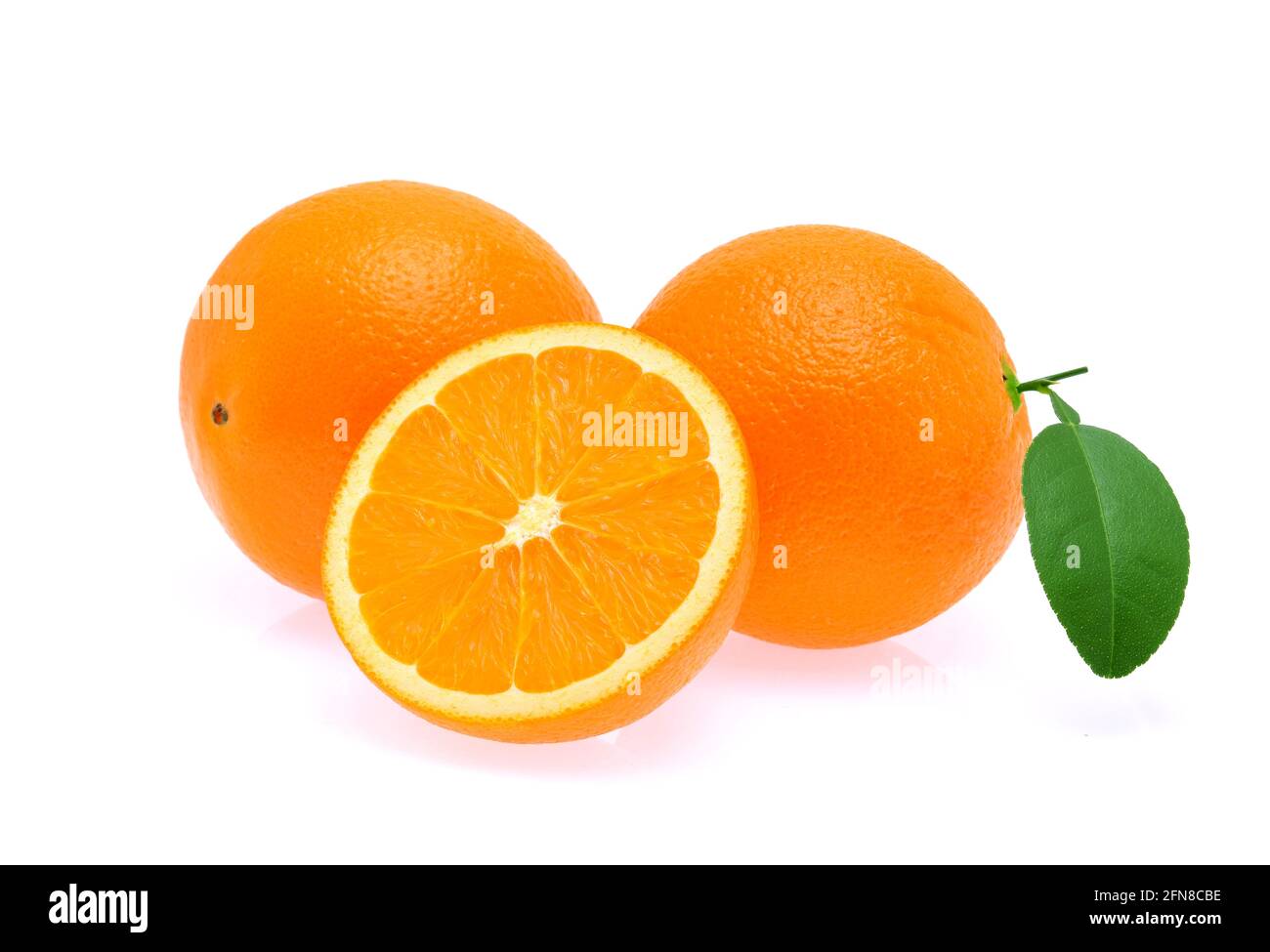 fresh orange isolated on white background Stock Photo - Alamy