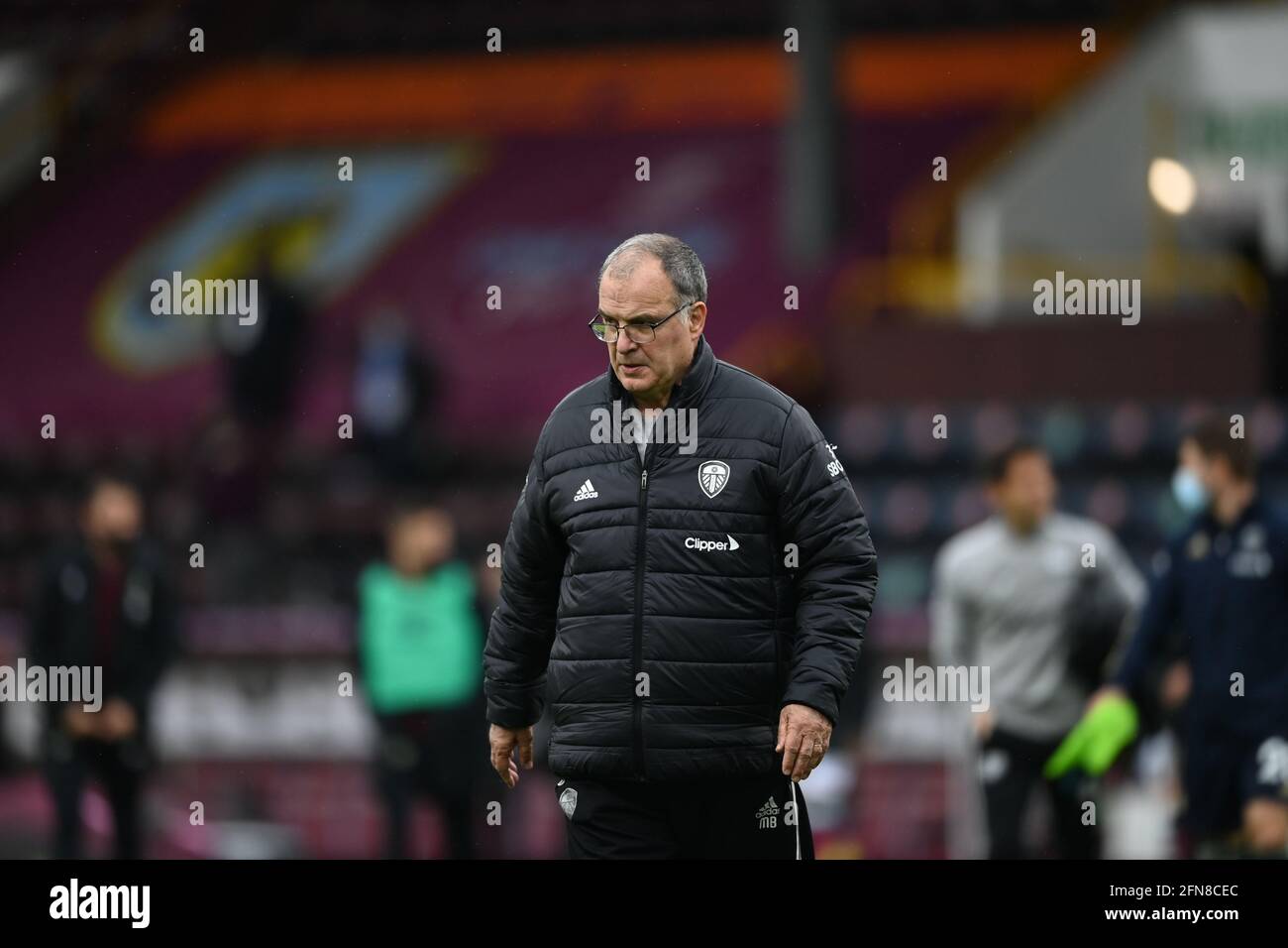 Leeds United manager Marcelo Bielsa during the Premier League match at Turf Moor, Burnley. Picture date: Saturday May 15, 2021. Stock Photo