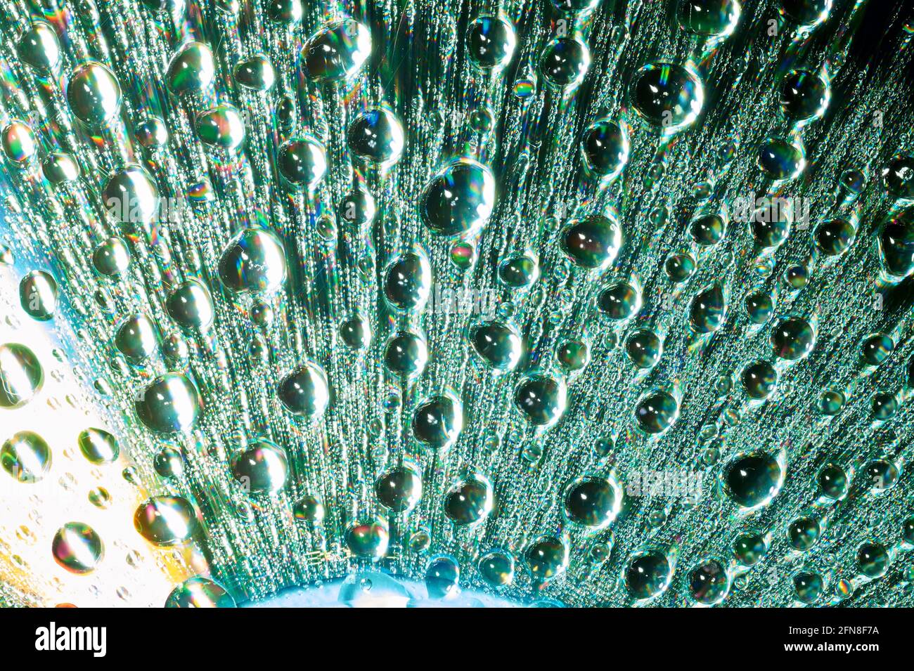 Macro of water drops on multicolor background Stock Photo - Alamy
