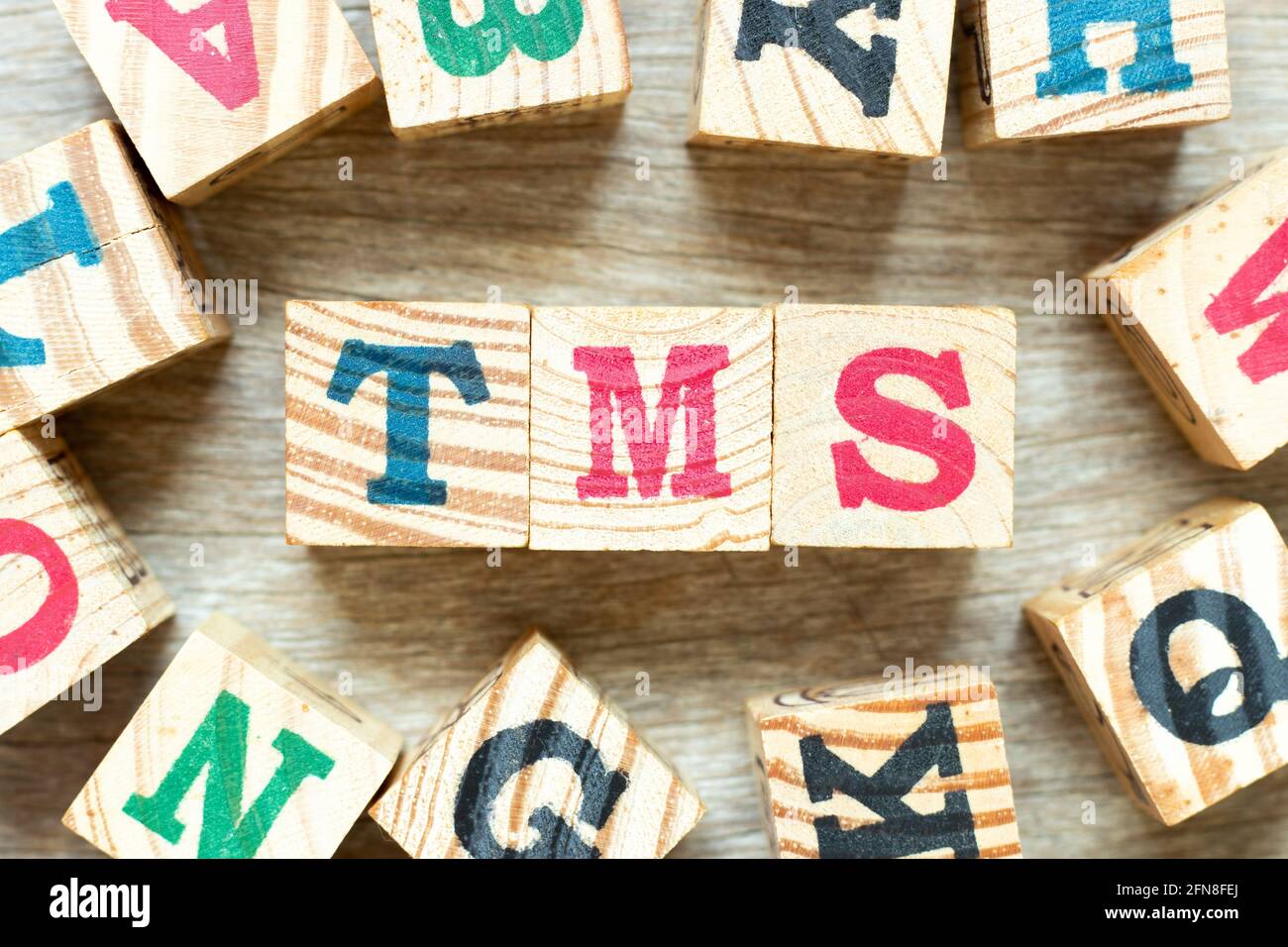 Alphabet letter block in word TMS (Abbreviation of Transportation