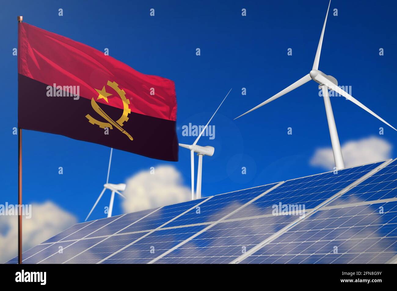 Angola Renewable Energy Wind And Solar Energy Concept With Wind angola-renewable-energy-wind-and-solar-energy-concept-with-wind