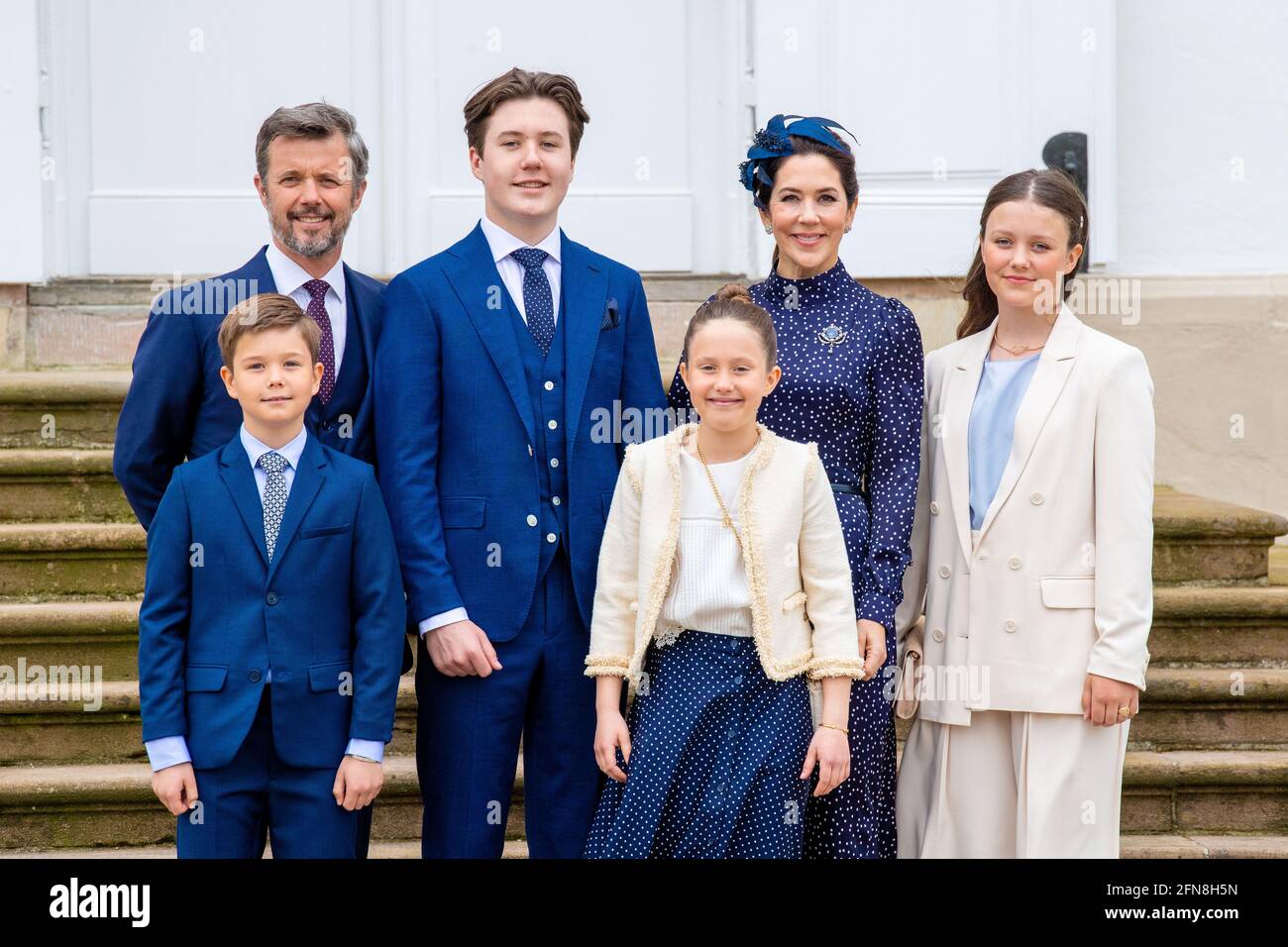 Crown Prince Frederik, Crown Princess Mary, with their children Prince