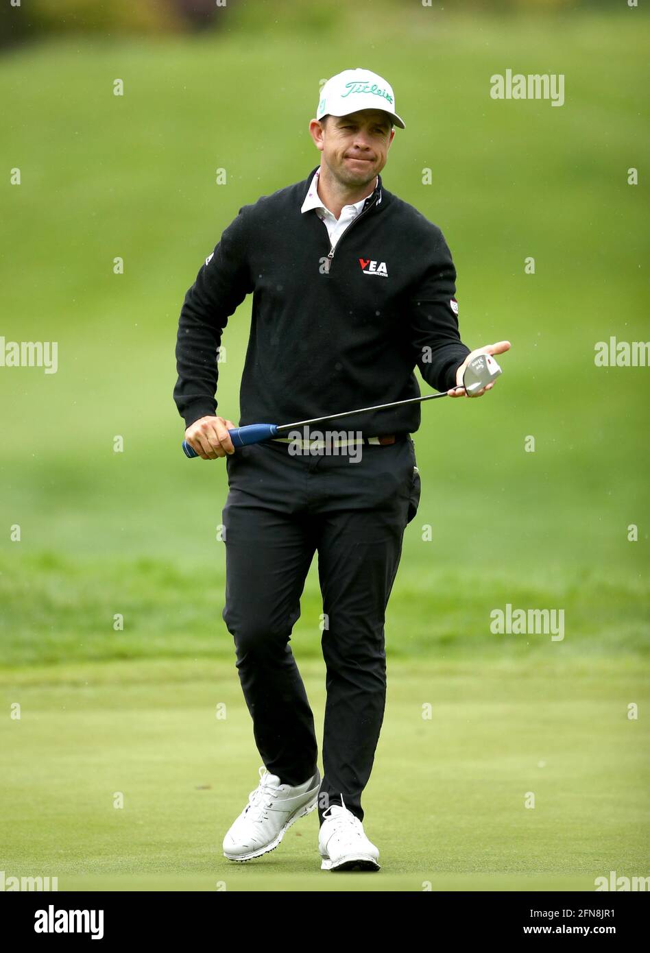 South Africa's Louis De Jager on the sixteenth green during day four of the Betfred British Masters at The Belfry, Sutton Coldfield. Picture date: Saturday May 15, 2021. Stock Photo