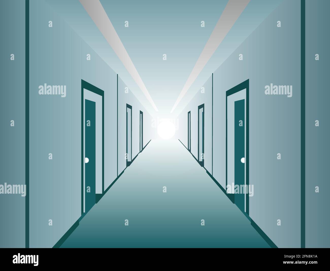 3D View of a Big room in vector format Stock Vector