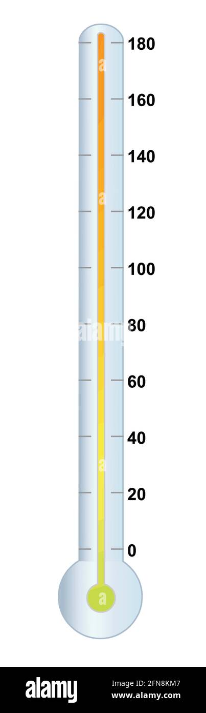 Temperature thermometer, isolated on white background. Stock Vector